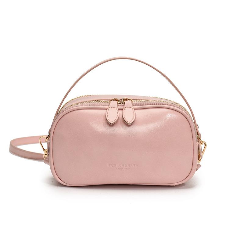 

This year s popular new oil wax skin niche fashionable portable small square bag commuting versatile Korean casual messenger bag women