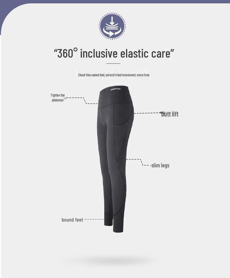 Women's High-Waist Elastic Running & Yoga Pants with Hip-Lifting Design