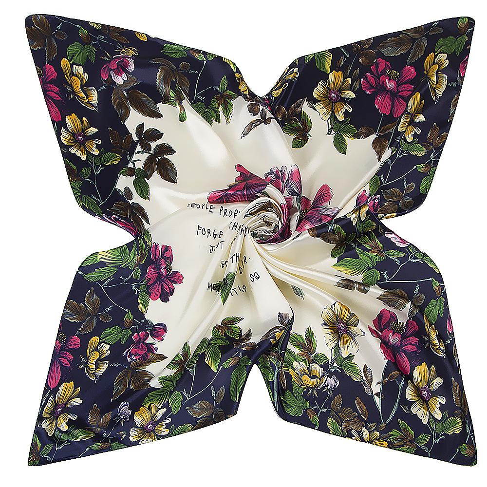 New Arrival  Korean Style Hand Paint Rose Silk Satin Square Scarf  Spring Autumn Women Scarfs Shawls 90*90 cm Scarves