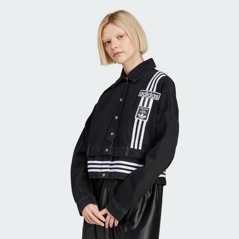 Adidas Originals Women s Denim Track Top Jacket JJ3095 L