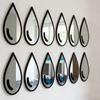 3/6PCS Self-Adhesive Acrylic Mirror Wall Stickers Wall Mount Waterproof Teardrop-Shaped Mirror Minimalist Frame Wall Decals