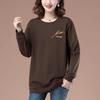 Autumn Winter New Sweatshirts Women Loose Thin Middle-aged Mothers Foreign Korean Casual Tops