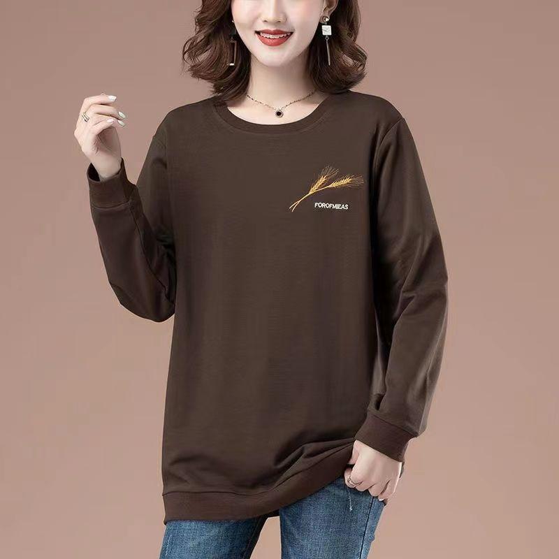 Autumn Winter New Sweatshirts Women Loose Thin Middle-aged Mothers Foreign Korean Casual Tops