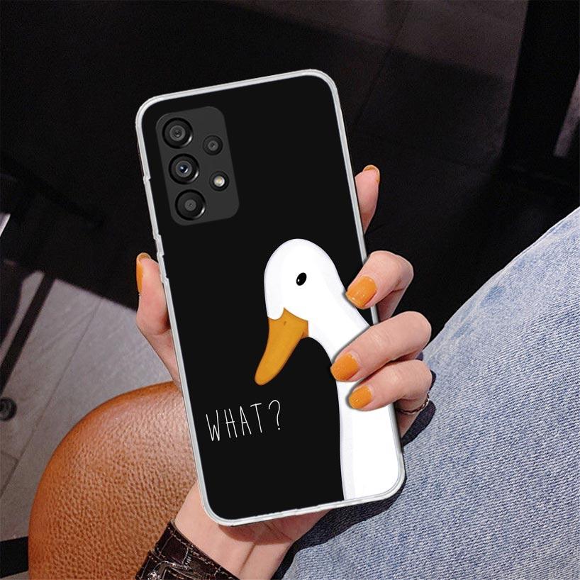 Cartoon Cute Goose Game Phnoe Case for Samsung Galaxy A17 A37 A57 A16 A26 A36 A56 A15 A14 A13 A55 A54 A53 A35 A34 A33 A25 A24 A2