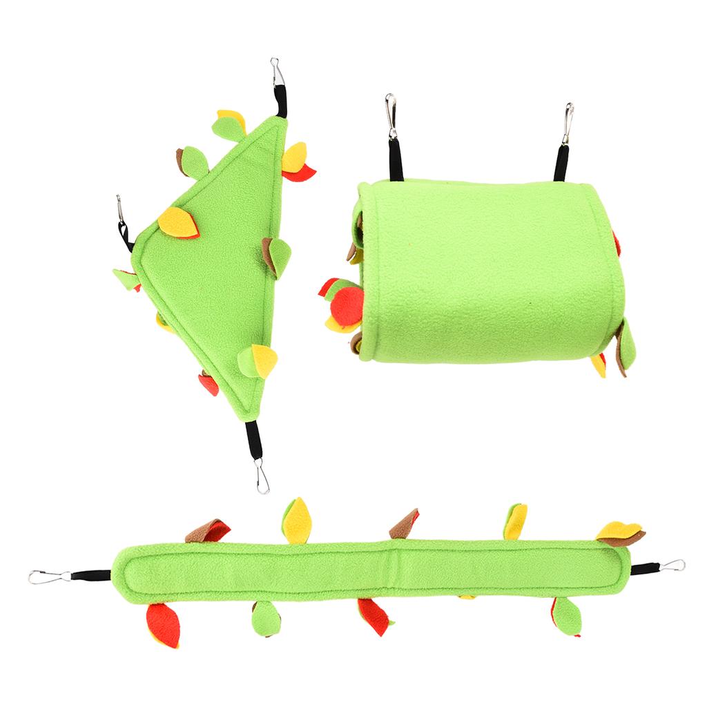 3 Stück Vogelnest Hängematte Hängenest Hängender Tunnel für Gleithörnchen Eichhörnchen Hamster Spielen Schlafen