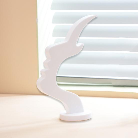 Szklany uchwyt w kształcie twarzy Abstrakcyjny stojak do ekspozycji okularów przeciwsłonecznych z boczną twarzą Organizer do przechowywania na biurko Drukowany 3D do domu, biura, sypialni, stolika nocnego, dekoracji biurka