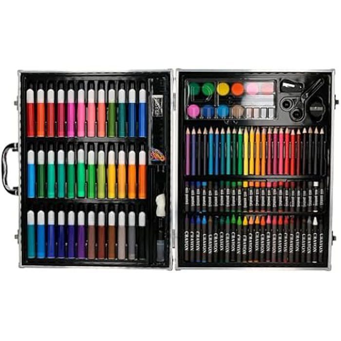 Coffret de peinture - LIDERPAPEL - Mallette aluminium - 150 pièces - Multicolore - 37,8 x 29,7 x 4,6 cm
