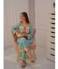 Damen Designer Partywear Oberteil Tunika Kordel Set Indisch Bollywood Reine Baumwolle Kurta Hose