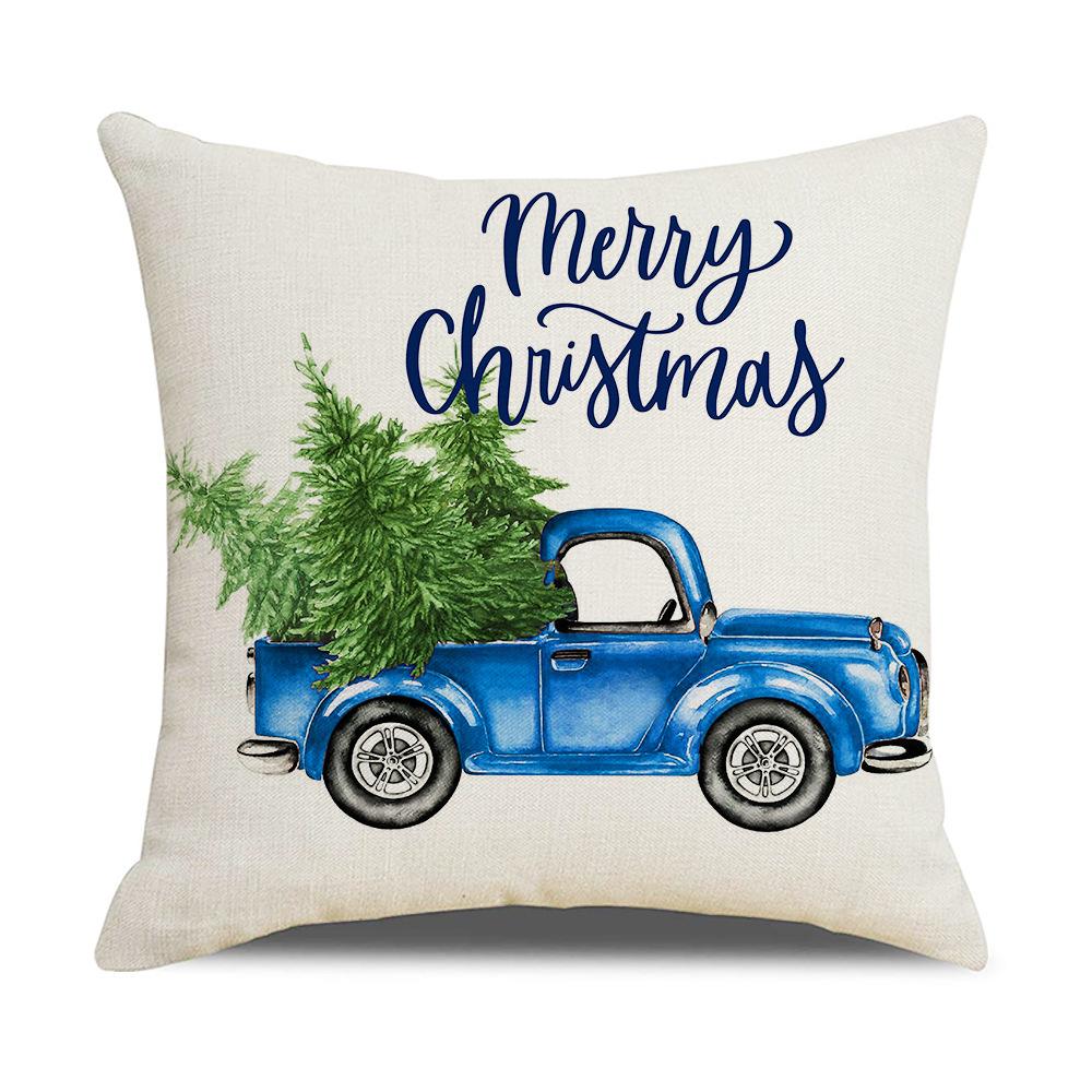 New Christmas Pillow Cover Home Blue Sofa Pillow Cover Bedroom Cushion