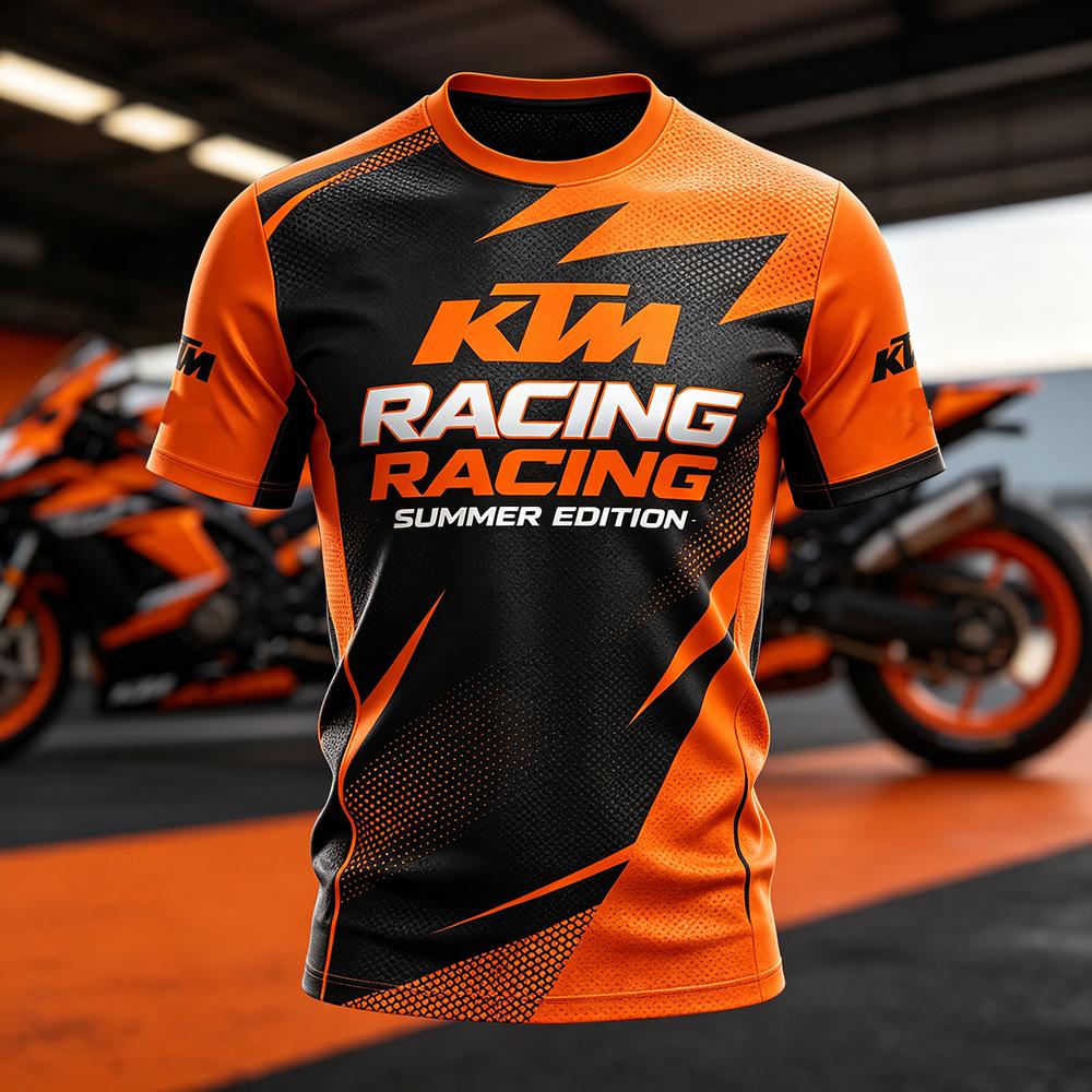 KTM Racing Team 3D Print T-Shirt Men Summer Short Sleeve Formula 1 Motorsport Sports Tee Casual Streetwear Top