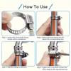 50Pcs Stainless Steel Hose Clamp Kit 1/4" To 1-1/8" T-Bolt Car Fuel Tube Pipe Clamp Worm Gear Plier Tools Water Pipe Accessories
