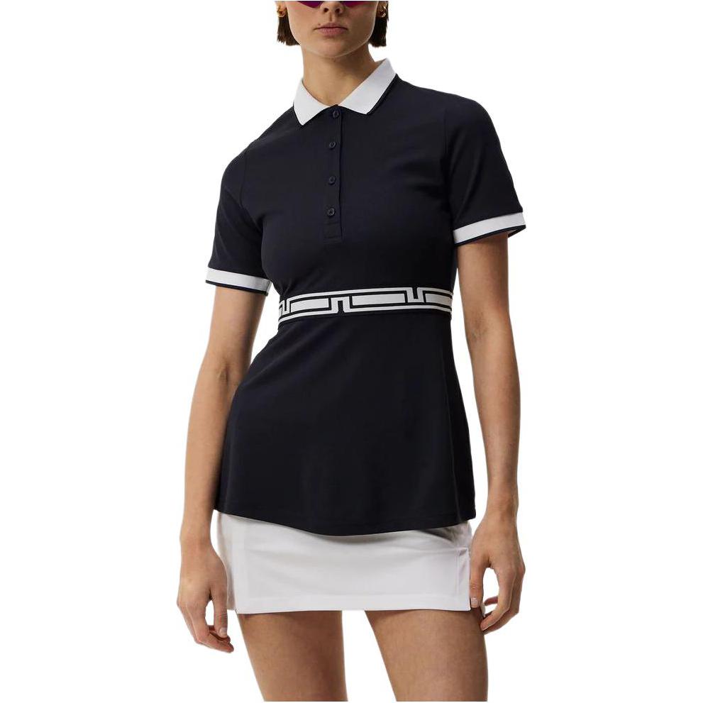 J.LINDEBERG Color Block Polo Shirt Women Tops Navy-Blue GWJT08095-6855