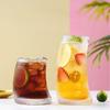 Crescent Shaped Wine Glass Striped Glass Cup Ins Style Cocktail Glass Soda Water Beverage Cups Iced Latte Mug Drinking Glasses