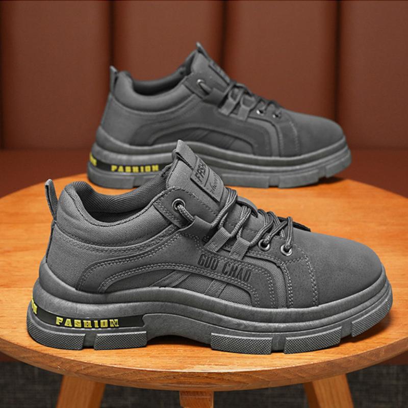 Men Casual Sneaker Outdoor Hiking Winter Shoes Light Non-slip Men Desert Ankle Boots for Men Designers PU Leather Bota Masculina