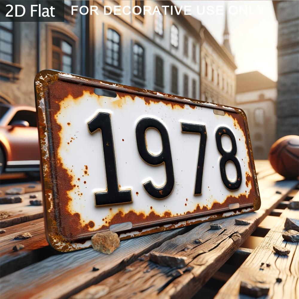

D Flat pc Vintage Aluminum Wall Decor x Inch (xcm) Rustic Metal Sign with License Plate Design Distressed Retr 15x30cm(5.9x7.8inch)