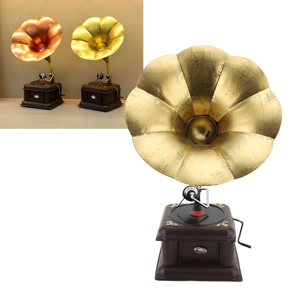 Vintage Phonograph Model Iron Erosion Resistant Retro Phonograph Gramophone Ornament