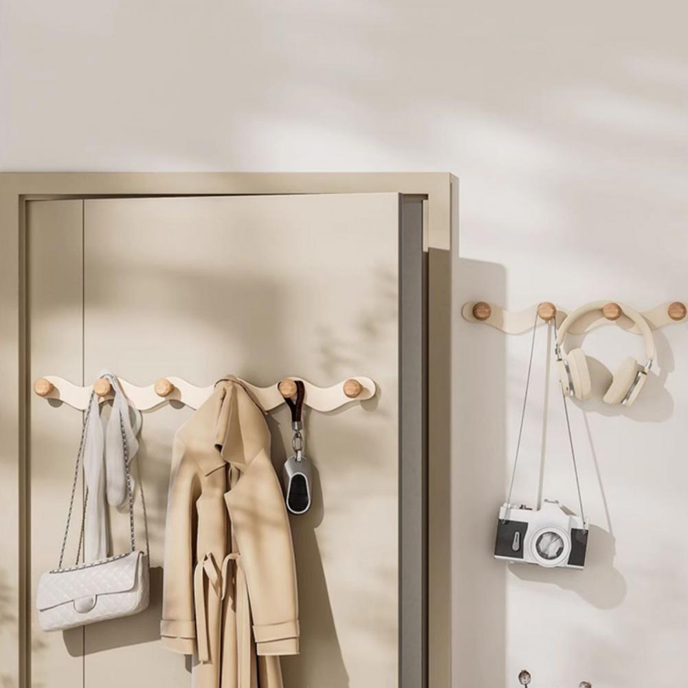 Adhesive Hooks No Drill Strong Load-Bearing Hooks Heavy Duty Space-Saving Corrosion-Resistant Hook for Bathroom Kitchen