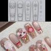 Chinese New Year Lovely Awakened Lion 3D Silicone Nail Accessories Carving Mold Cute Bear Mold Manicure Decorations Diy Template