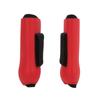 Horse Sport Boots PU Shell Horse Front Leg Boots with Elastic Cushion for Horse Jumping TrainingRed