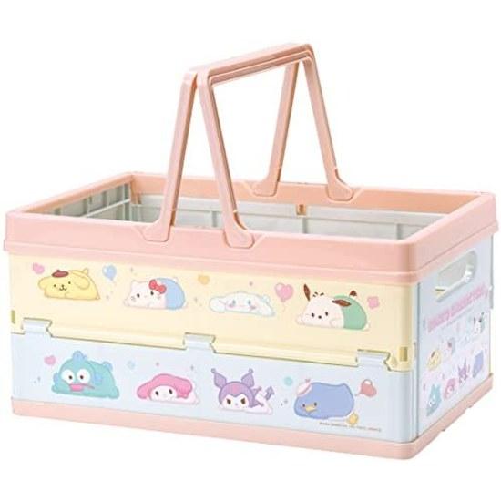Skater storage box folding toy stackable case basket handle Sanrio Funyumaru design BWOT13-A