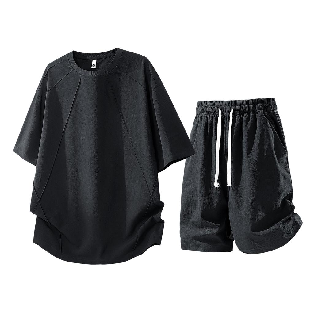 Men's Short Sleeved Set Versatile Casual Sports Two-piece Set