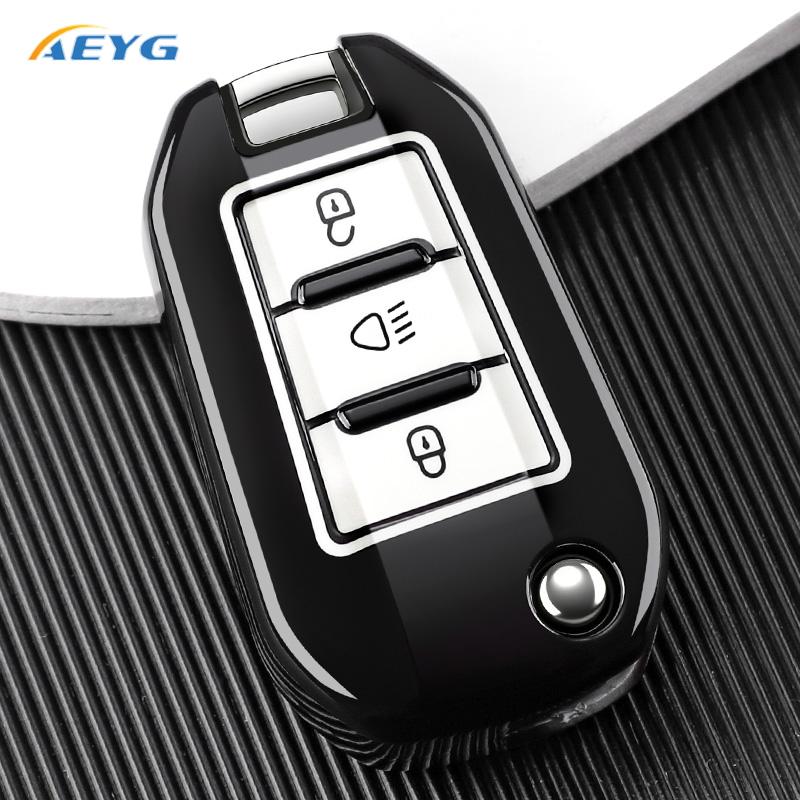 Tpu Key Case Cover Holder Fob Keychain For Peugeot 208 3008 308 508 408 2008 307 4008 For Citroen C4 C3 C6 Cactus C8 3 Buttons