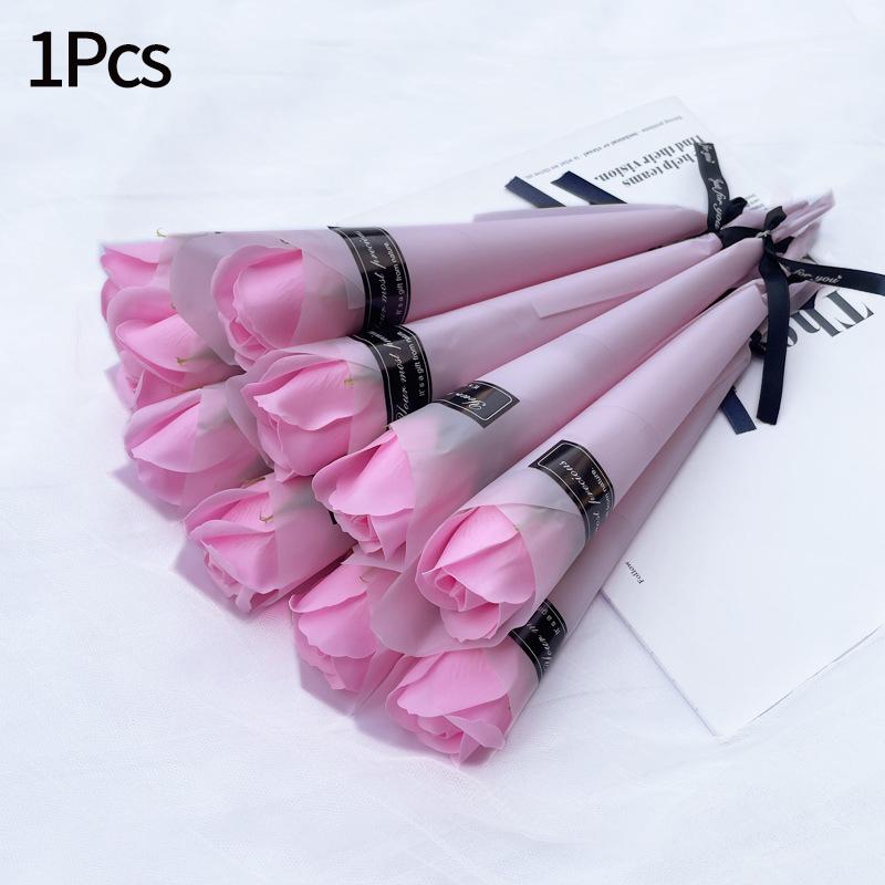 Artificial Soap Rose Bouquet Little Bear Soap Flower Diy Flower Bouquets Wedding Mother'S Day Valentine'S Day Gift Souvenirs