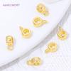 5/10Pcs Brass Pendant Bail Connectors 18K Gold Plated Spacer Beads Bail For Jewelry Making,DIY Necklace Making Accessories