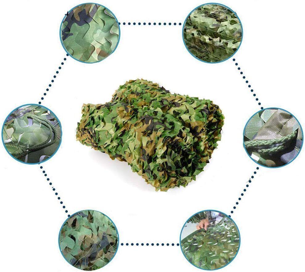 26 x 26FT Camouflage Netting Camo Woodland Net, Military Mesh Covering Decorations Blinds for Sunshade Camping Shooting Hunting