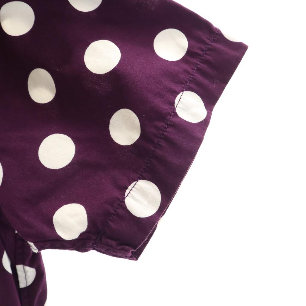 KATO Dot Pattern Short Sleeve Cotton Shirt XS Purple Polka Dot Men's Used
