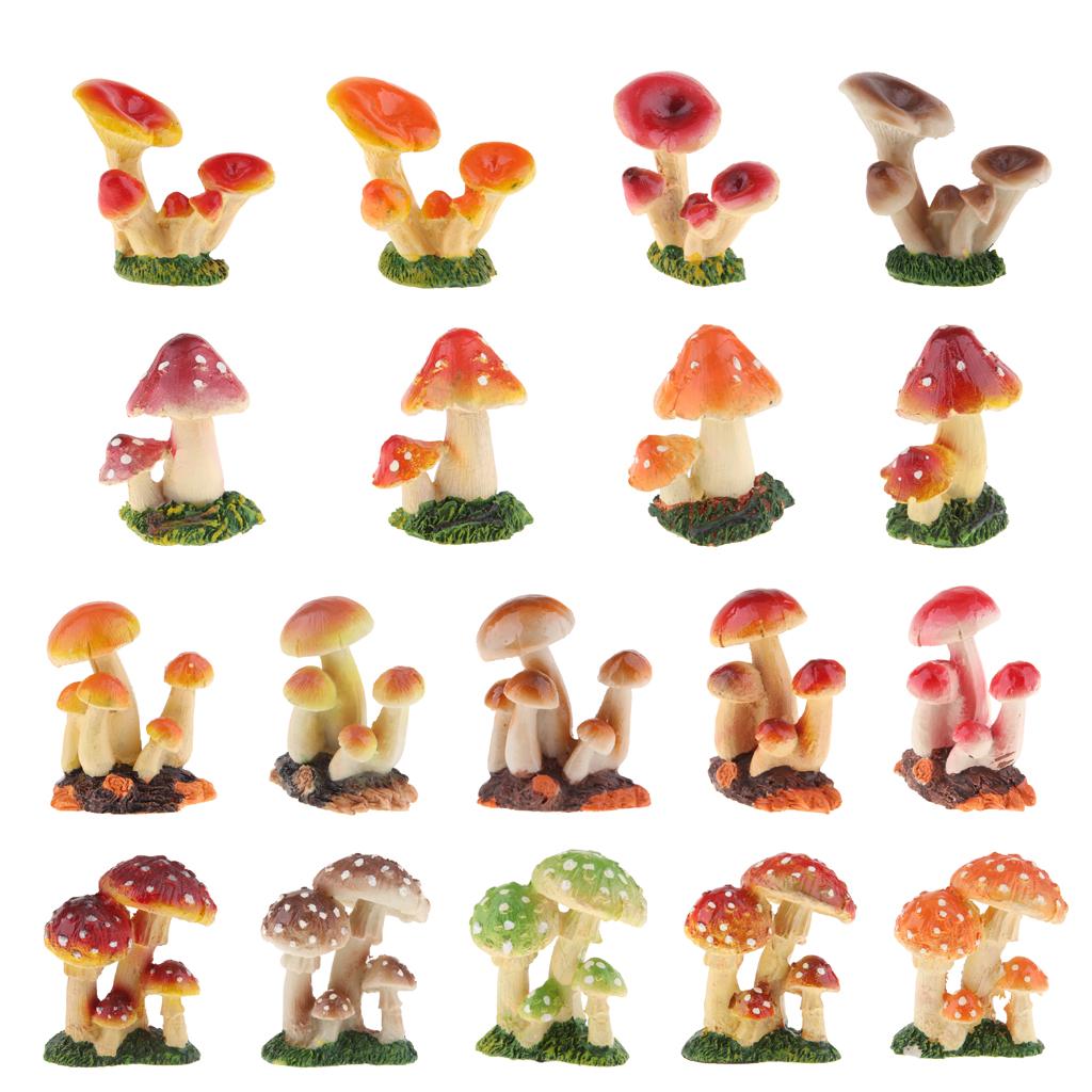 Mushroom Figurine Garden Terrarium Decor