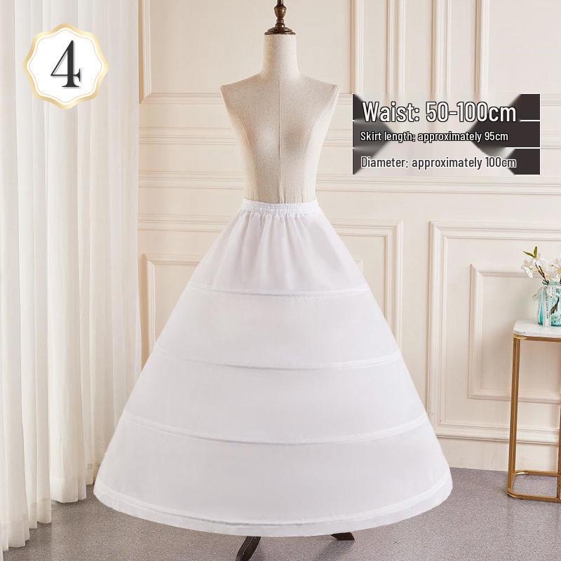 Verstelbare Puffy Bruids Petticoat Onderrok met Visgraat Middenlengte voor Bruiloft of Lolita Jurken.