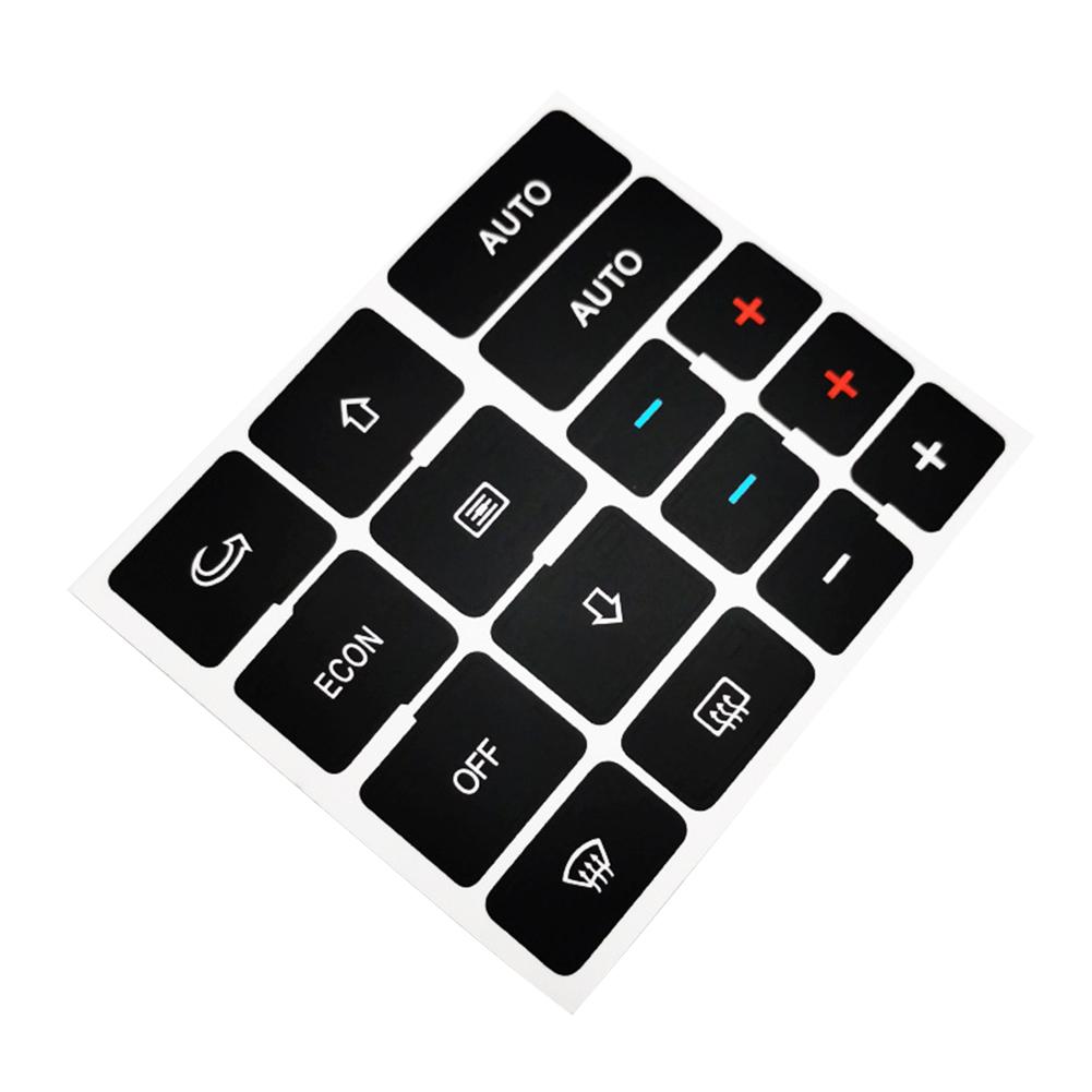 Black Overlay Button Repair Decal Climate Control Sticker