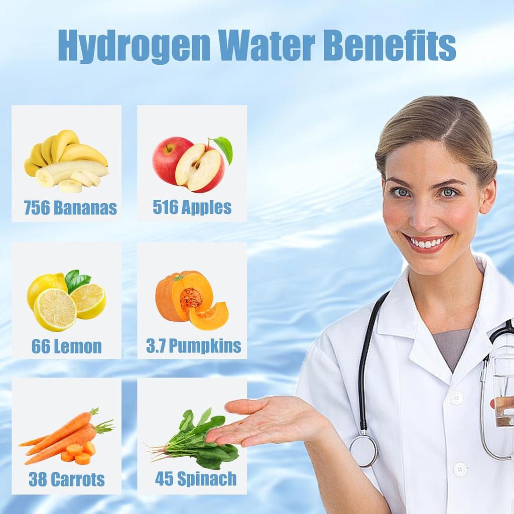 2025 New Hydrogen Water Bottle, 420ml Hydrogen Water Generator with Advanced SPE PEM Technology, High-Efficiency Portable Water Ionizer for Office,