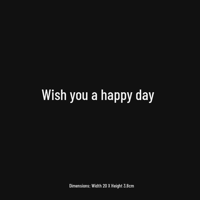 Happy Day Reflective Rear Window Car Sticker 30cm Reflective Silver