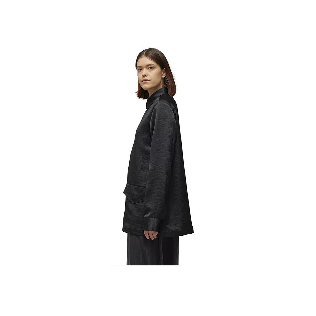 Y-3 Tch Seer Shirt Minimalist Lightweight Loose Long Sleeve Shirt Women Shirts Black IN4397