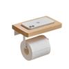 Self-adhesive Wooden Toilet Roll Holder Without Drilling