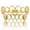 925 Sterling Silver Rapper Iced Out Hollow Design Grills Teeth Grillz Top Bottom Teeth Men Plain Hiphop Vampire Grillz for Teeth