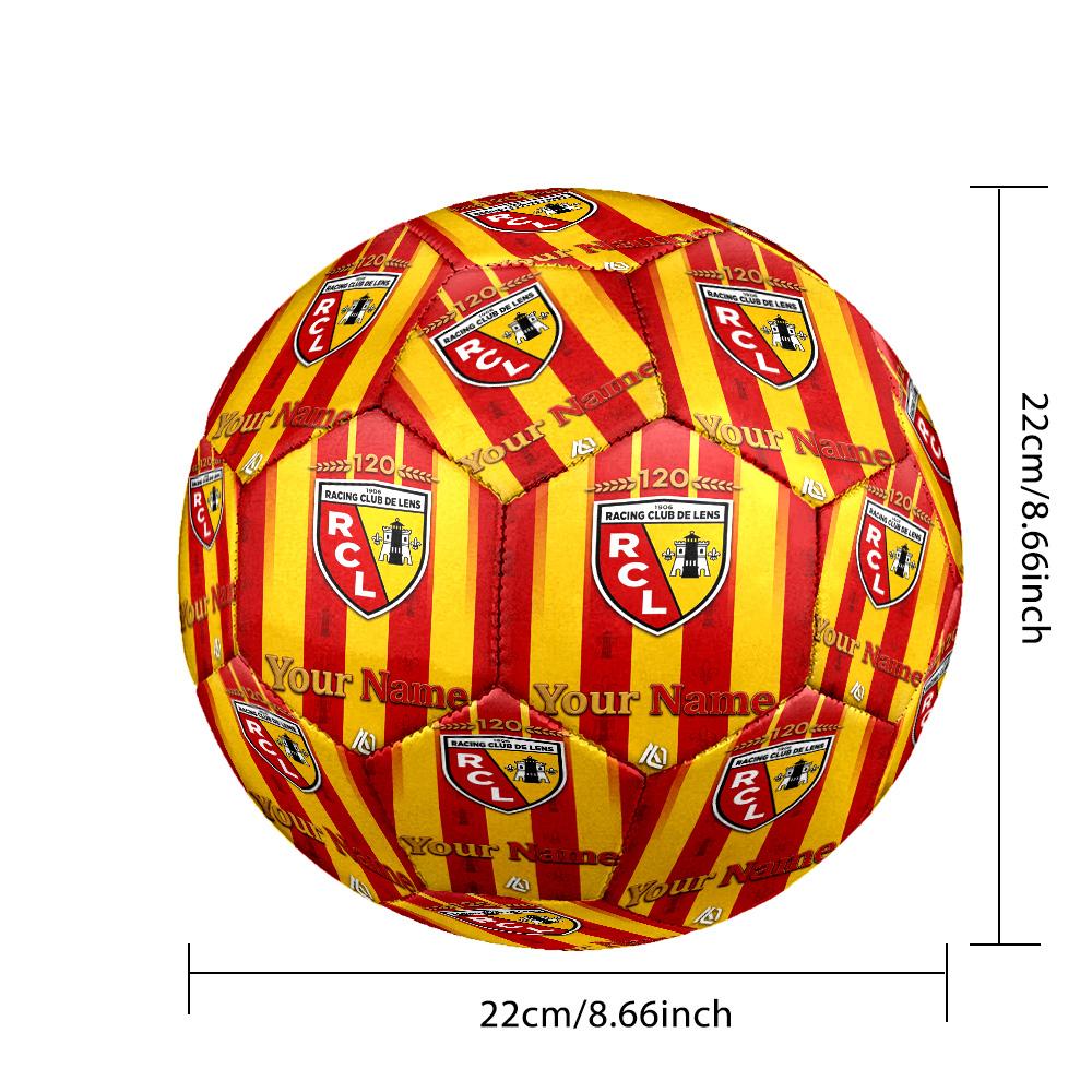 Racing Club De Lens Fashion Size 5 Football Wearproof Non‑Slip Soccer Ball For Sports Training Entertainment Use