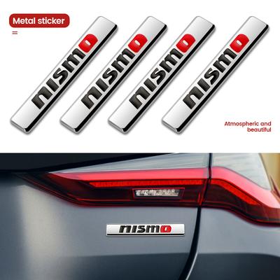 Auto Karosserie Metallaufkleber Kofferraum Seiten Tür Fenster Dekoratives Abzeichen Für Nissan Nismo Qashqai GTR Tiida Leaf Juke Teana Note Almera