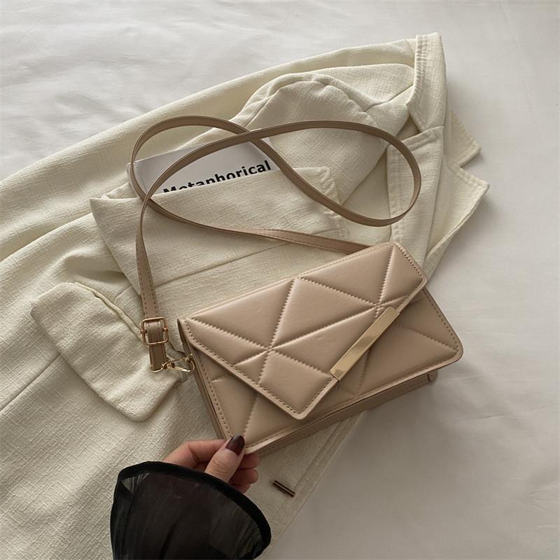 Elegant Women s Small Handbag Spring Summer 2024 Minimalistic Fashion Trendy Shoulder Crossbody Bag хаки