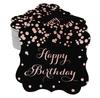 Inkdotpot Real Gold Foil Bracket Shape Paper Hang Tags Happy Birthday Favor Tags Pack Of