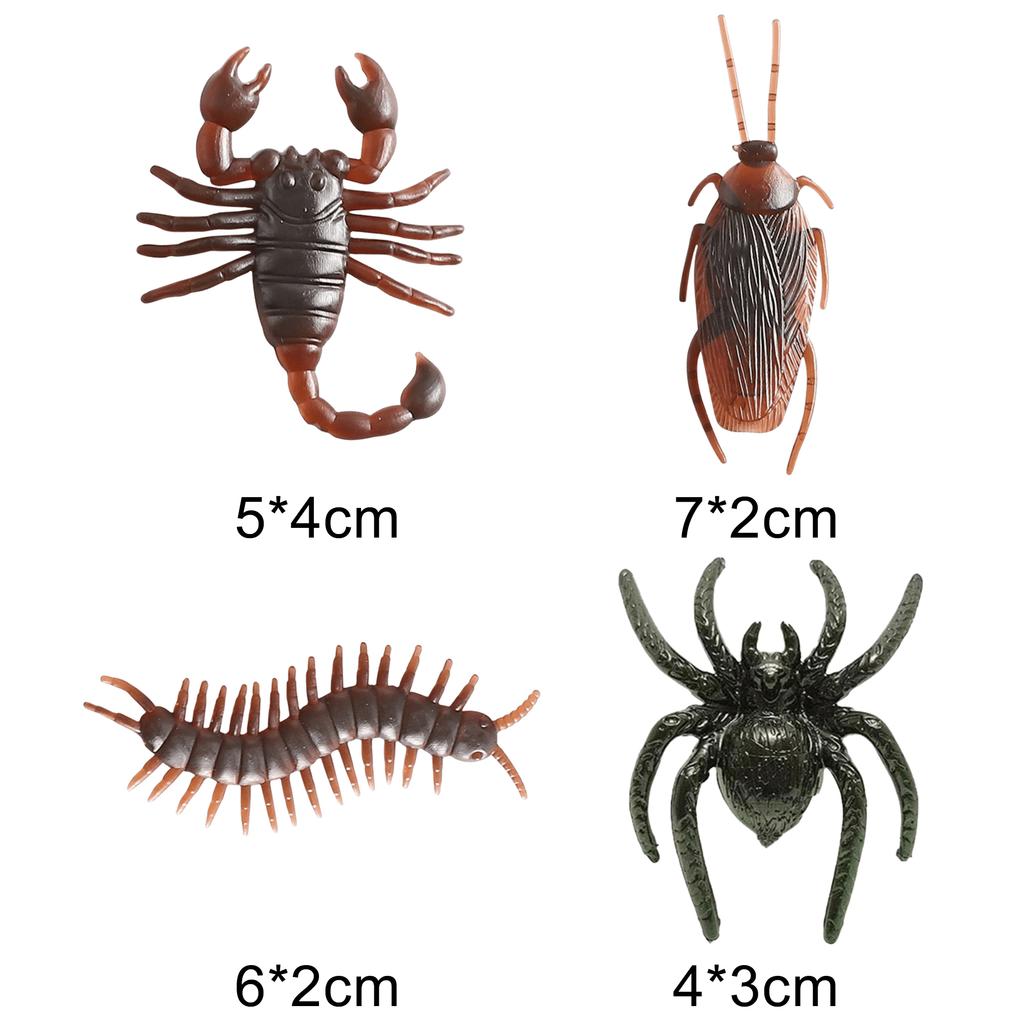 10PCS/Set Halloween Style Insect Simulated Cockroach Spider Centipede Scorpion Bugs DIY Carnival Pranks Scary Souvenirs Gift ZYF
