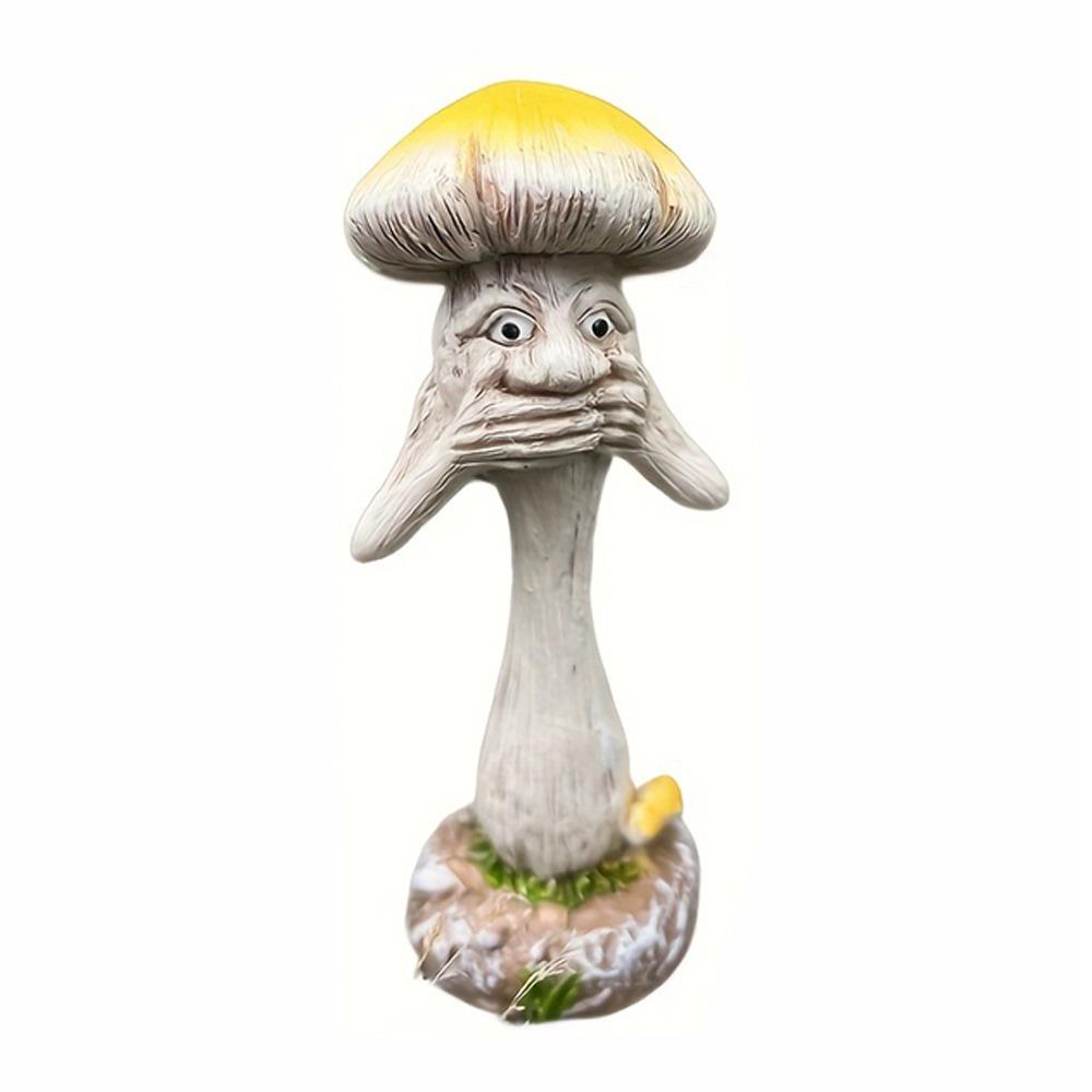 

Resin Mushroom Crafts Ornament Versatile Decorative Garden Decoration Courtyard Yellow Don t Say