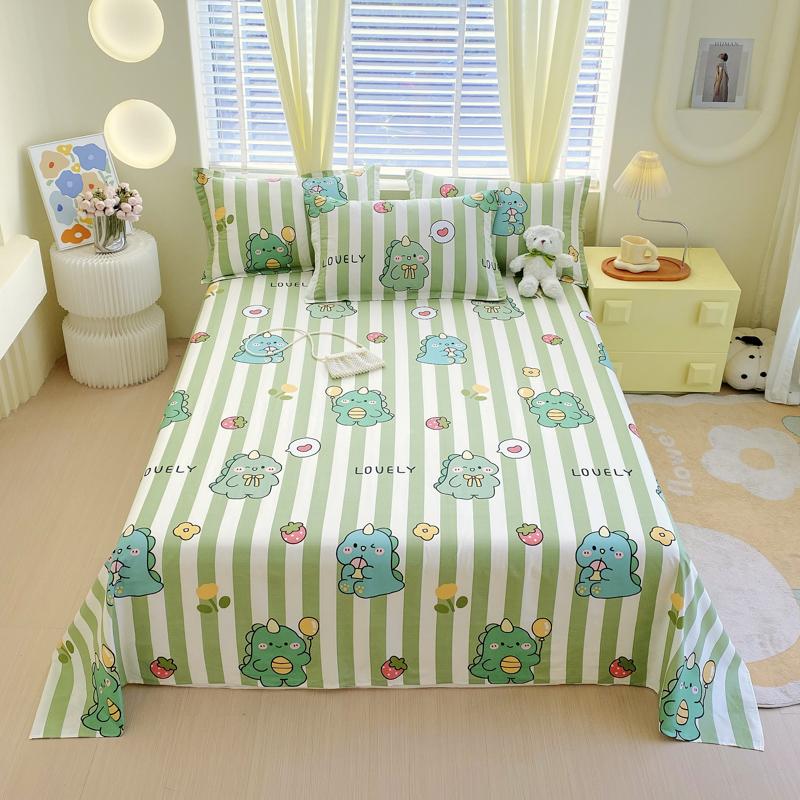 100% Baumwolle Bettlaken Pflanzen Blumen Gedruckt Einzel Doppel Top King Laken Reine Baumwolle Einzelgröße Kinder Bettwäsche (Kein Kissenbezug)