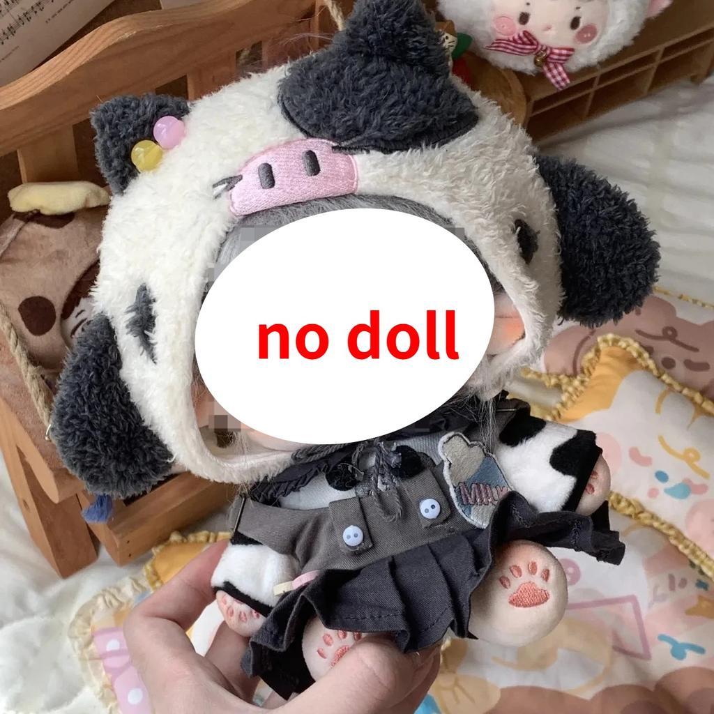 20cm Cotton Doll, Cute Plush Toys with Clothes, Anime Soft Stuffed DIY Dress Up Dolls, Collectible Toy Gift