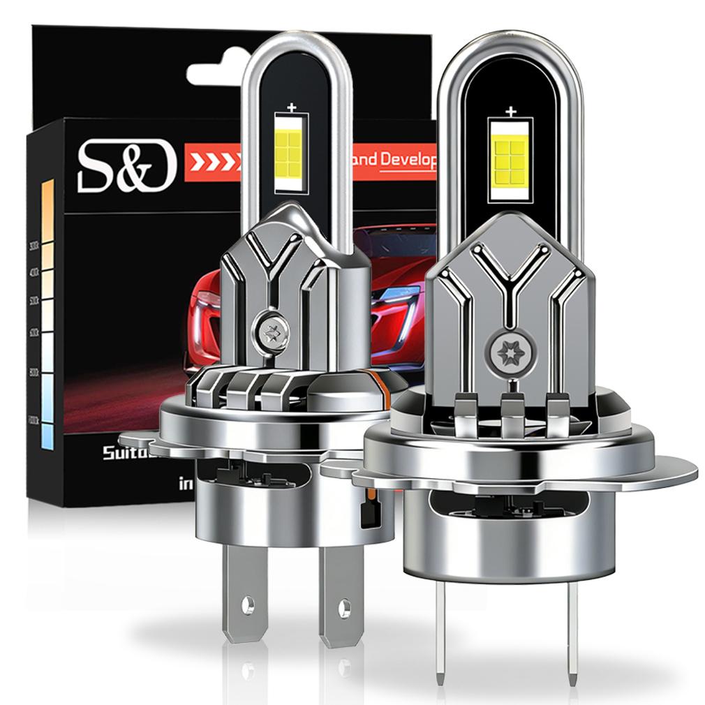2 Stück H7 H4 LED-Scheinwerferlampen Canbus 30000LM 100W U-förmiges Kupferrohr Autolicht Turbo H11 9005 HB3 Scheinwerfer 6500K Weiß 12V Mit Lüfter
