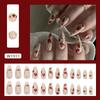Retro gilt three-dimensional flower white retro European and American ins wind fake nail patch removable nail art piece 24 pieces