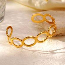 Europe and the United States Hot-selling Stainless Steel Bracelet Personalized Gold-plated Opening Retro French Elegance Advanced 