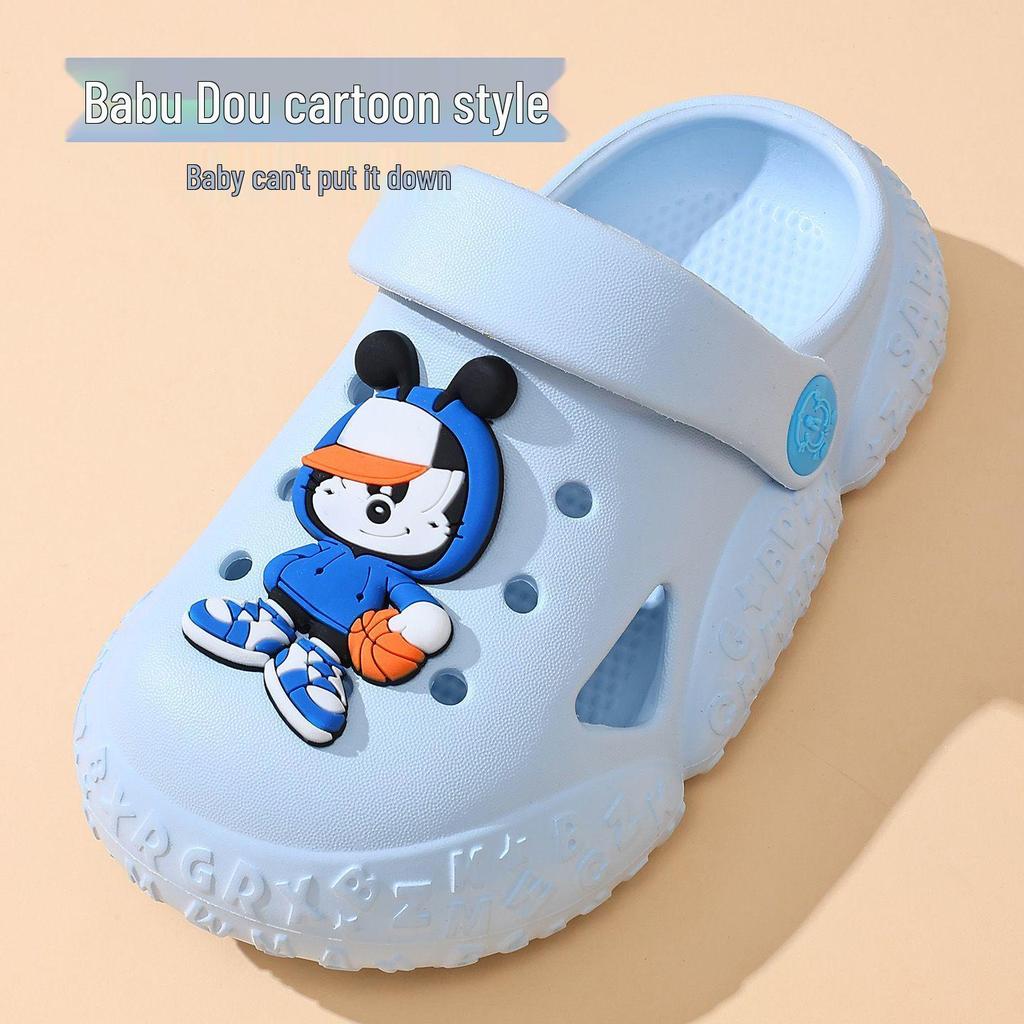 Bobodou Summer Boys' Lightweight Non-Slip Indoor Clog Shoes for Toddlers and Kids